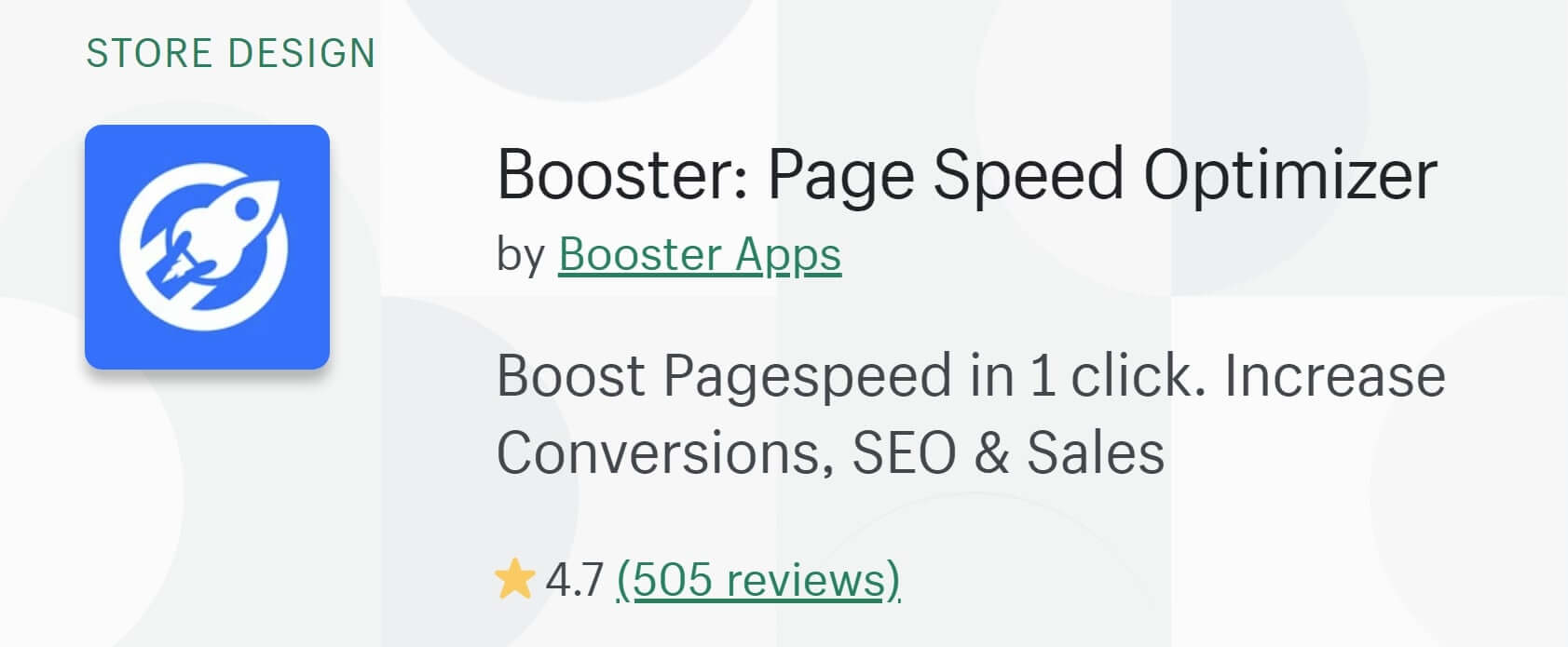Booster Apps Shopify Page Speed