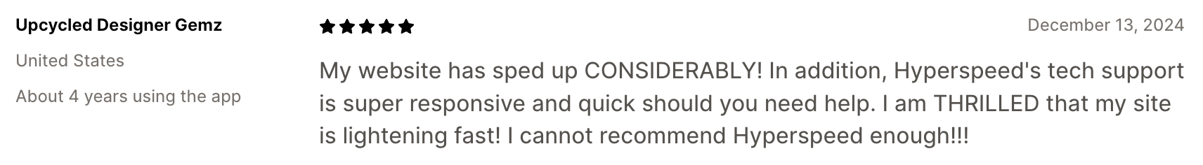 Real client review from Shopify